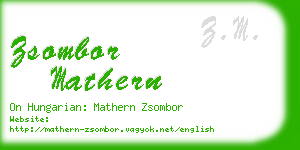 zsombor mathern business card